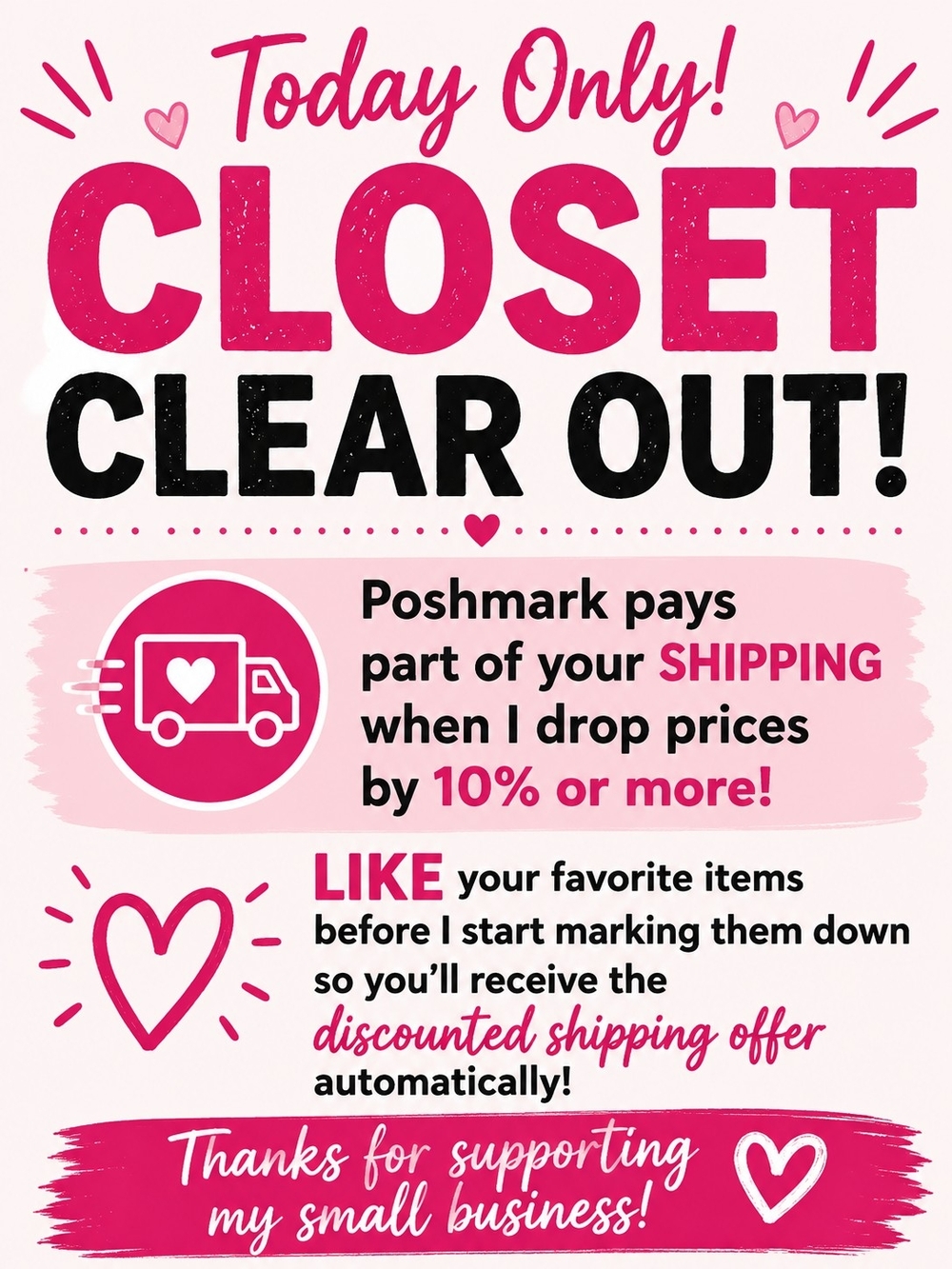 🚨 TODAY ONLY! CLOSET CLEAR OUT 🚨